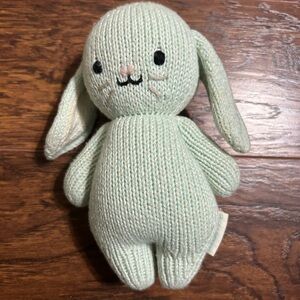 Mint Green Knitted Bunny Stuffed Animal